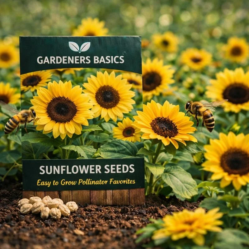 Pollinator-friendly sunflowers with giant blooms.