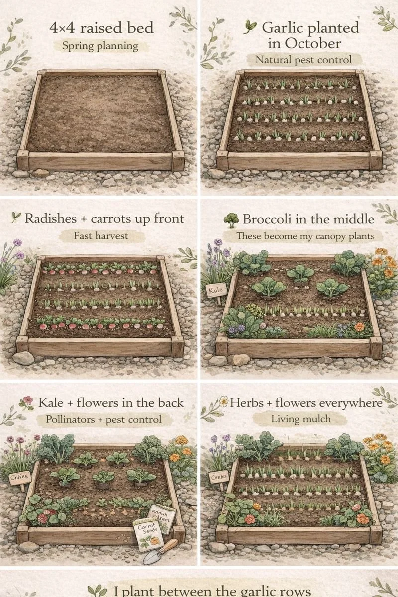 Spring Planting Pattern Spring Companion Planting — RootedintheGarden.com