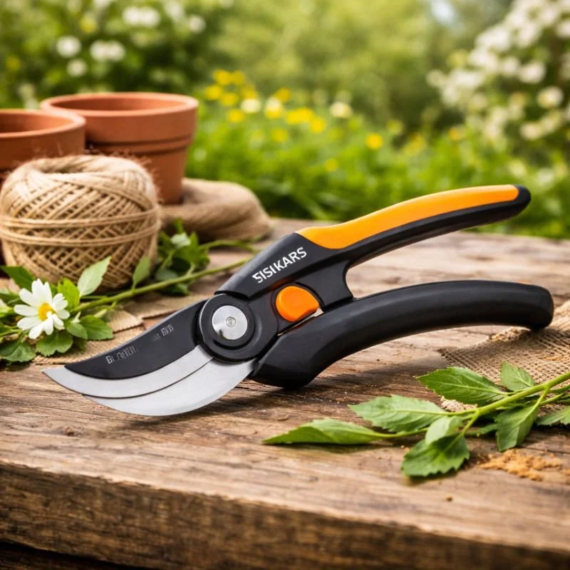 Fiskars Bypass Pruning Shears
Comfortable, durable pruning shears with sharp blades for trimming flowers and small branches.