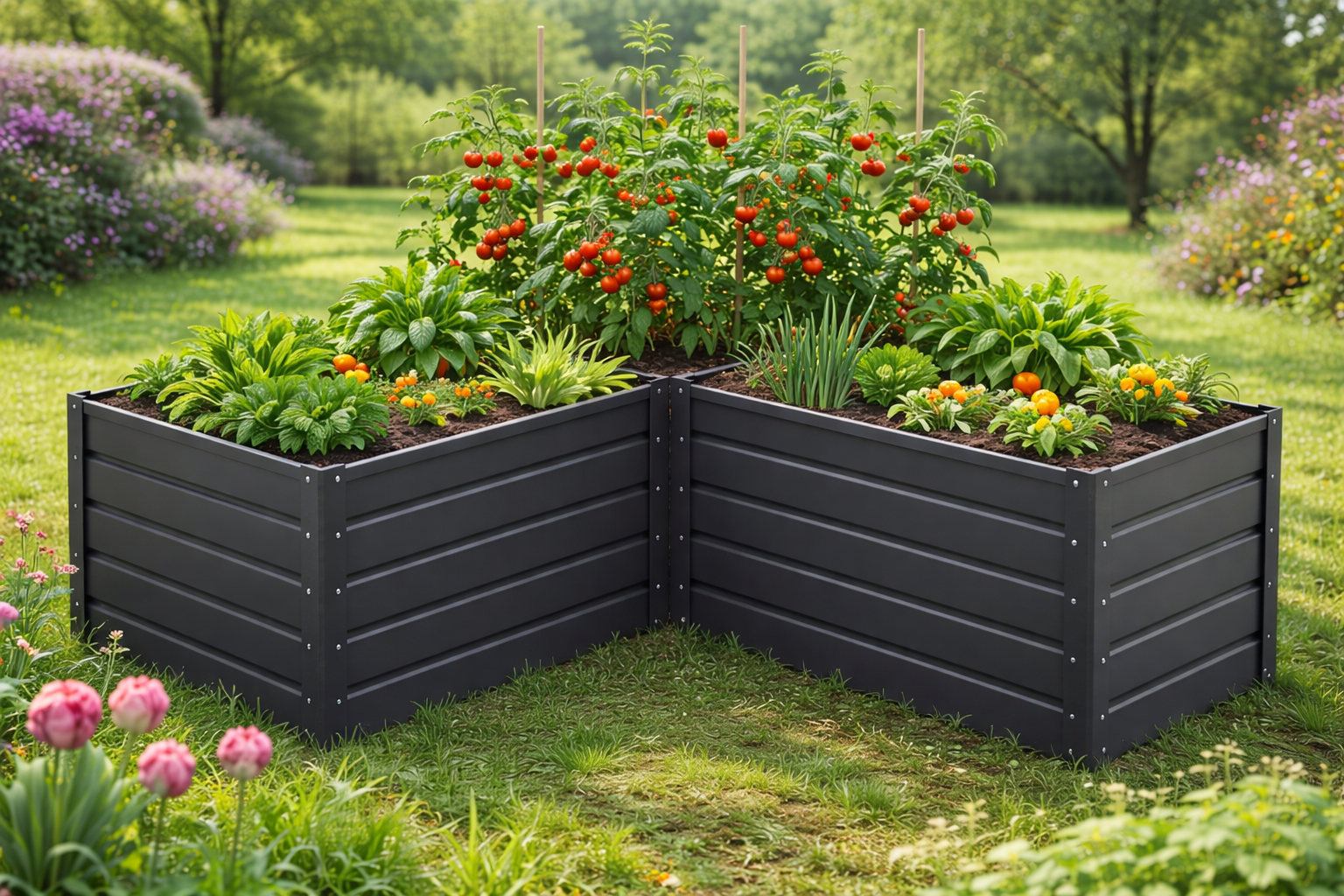 Rectangular / Modular Raised Beds 

Ideal for companion planting, seasonal crops, and building a flexible garden layout that grows with you.   