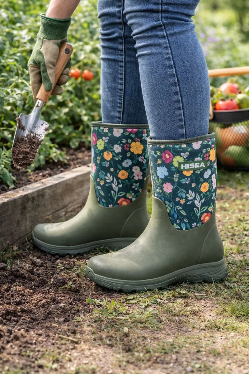 HISEA Women’s Rubber Garden Boots
Waterproof, insulated garden boots for mud, rain, and outdoor work. Durable and comfortable for any gardening task.