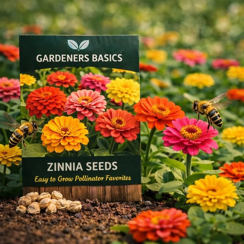 Vibrant heat loving zinnias that attract pollinators and add nonstop color to you summer garden.