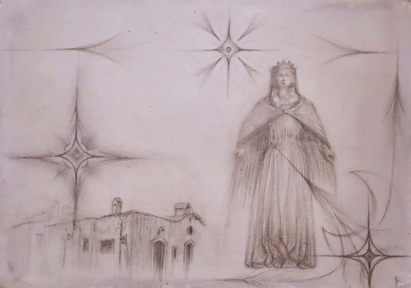 madonna della misericordio | 2026 | paper, gesso, and silverpoint
