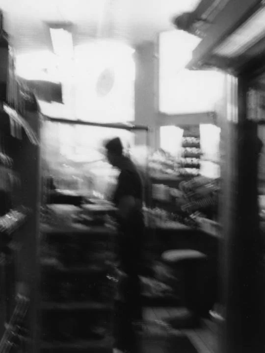 man and window