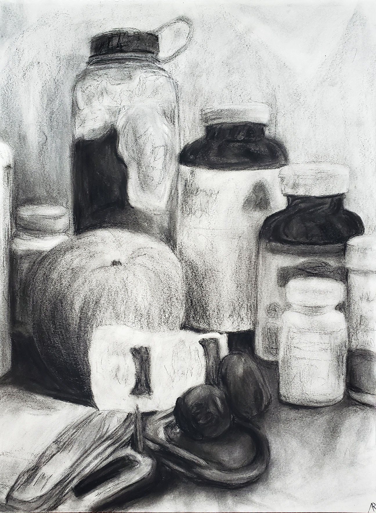 the sh-ts, 2024, charcoal