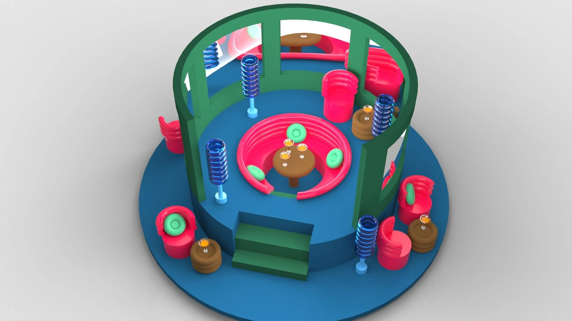 bright and funky conversation pit
2025
rhino 3d rendering