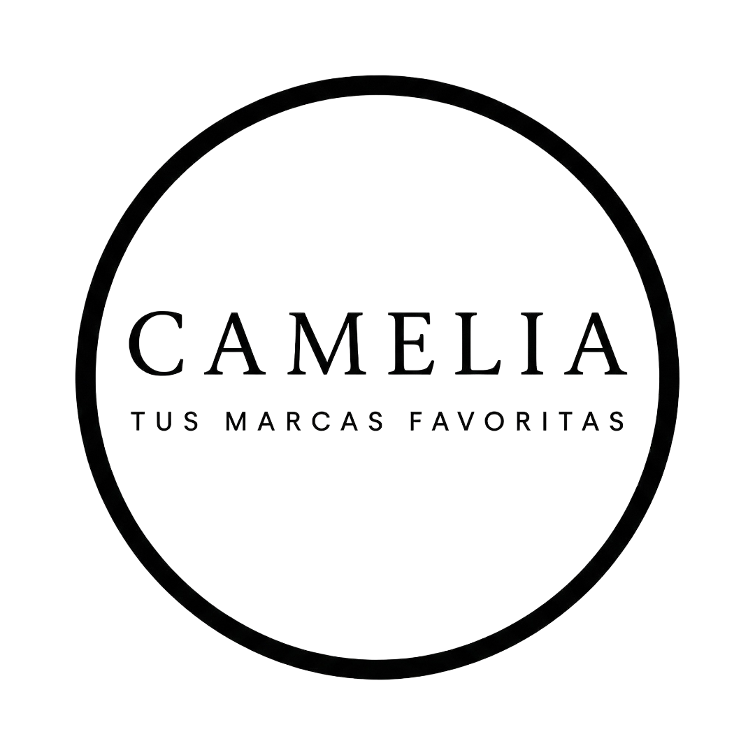 Logo with a circular border reading "Camellia" and "Tus Marcas Favoritas" underneath.