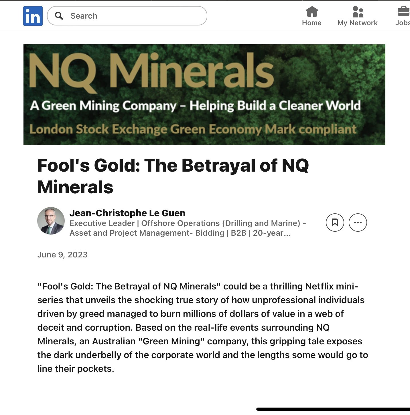 NQ Minerals PLC