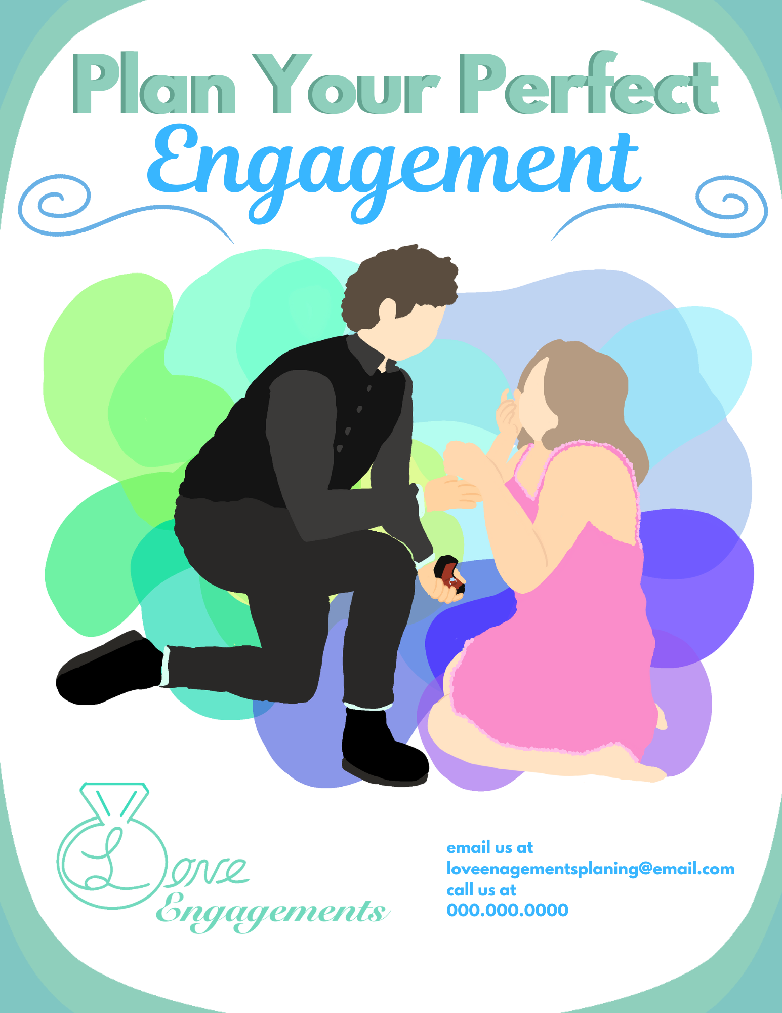 Flat Art Style Flyer- Art In Desgin