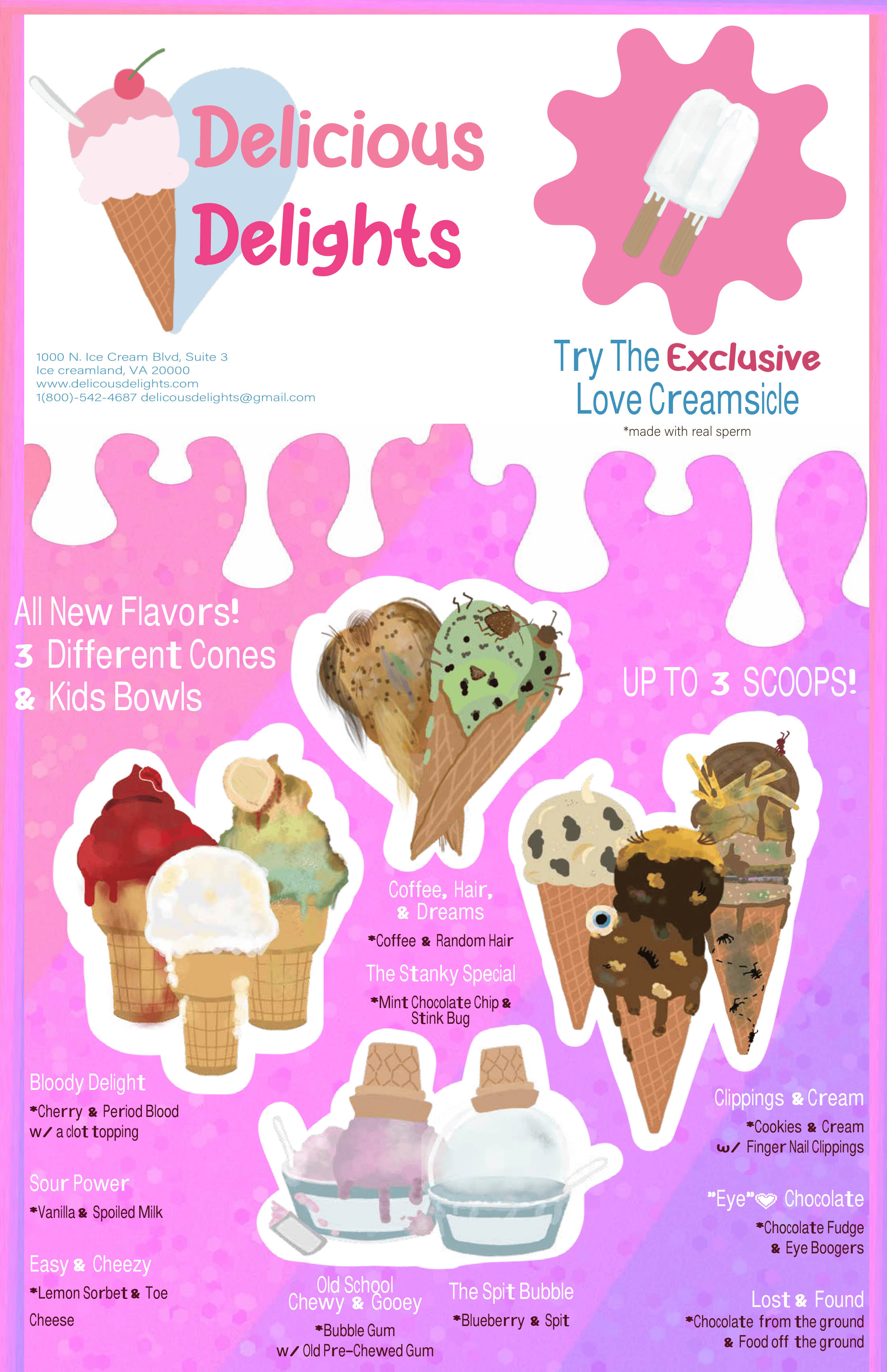 Ice Cream Ad Poster- Art in Design
