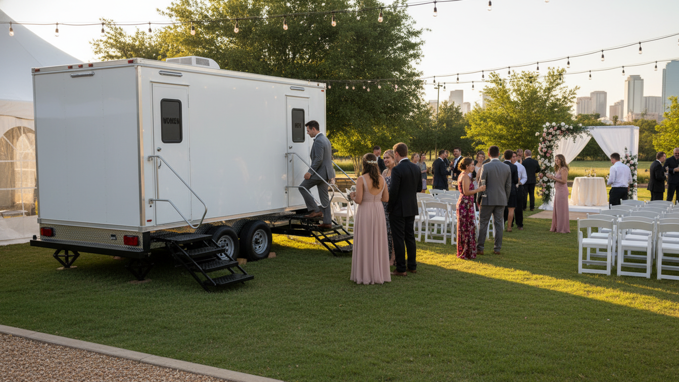 wedding restroom trailers plano, tx