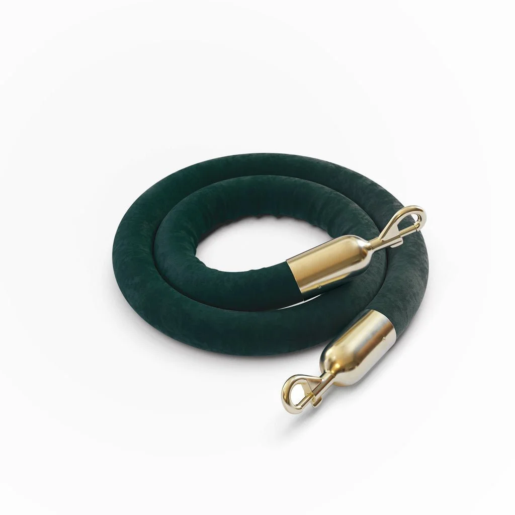 Green stanchion rope with gold.jpg