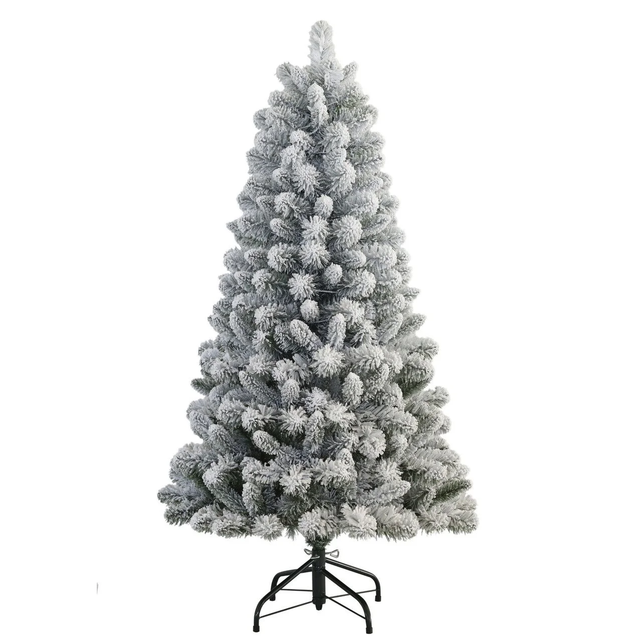 Medium Flocked Virginia Pine Artificial Christmas Tree - 4.5’.jpg