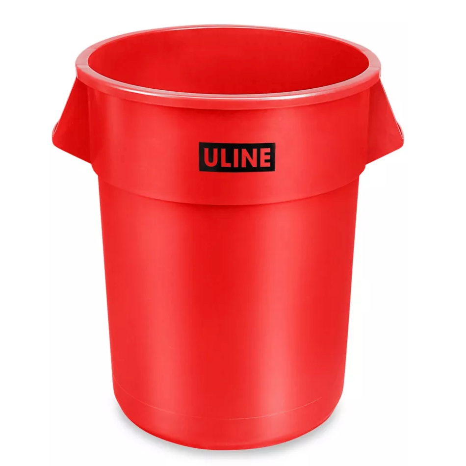 Red Trash Bin
