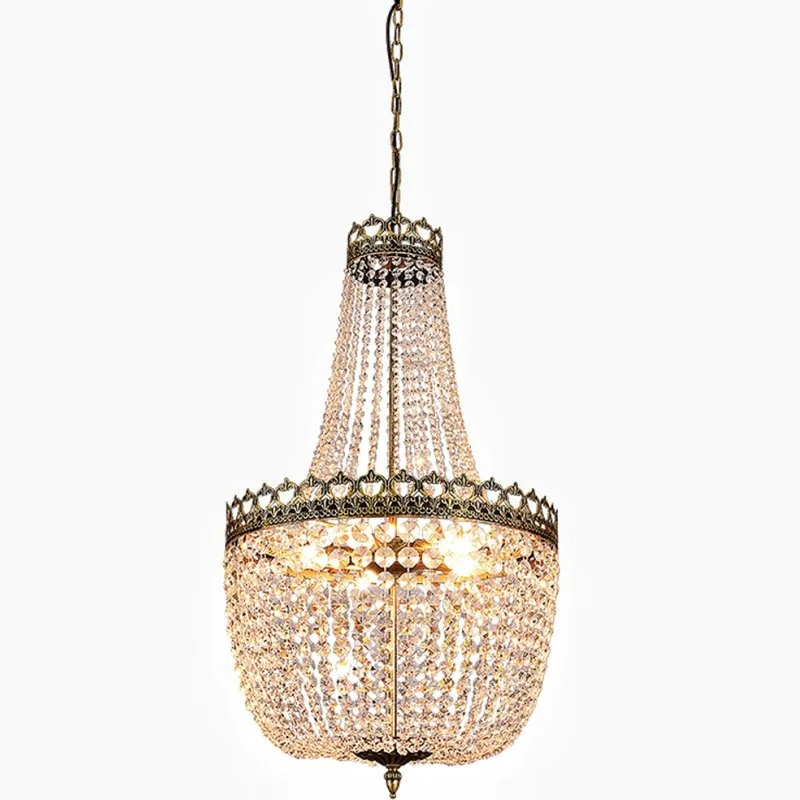 Golden Metal And Jewel Chandelier