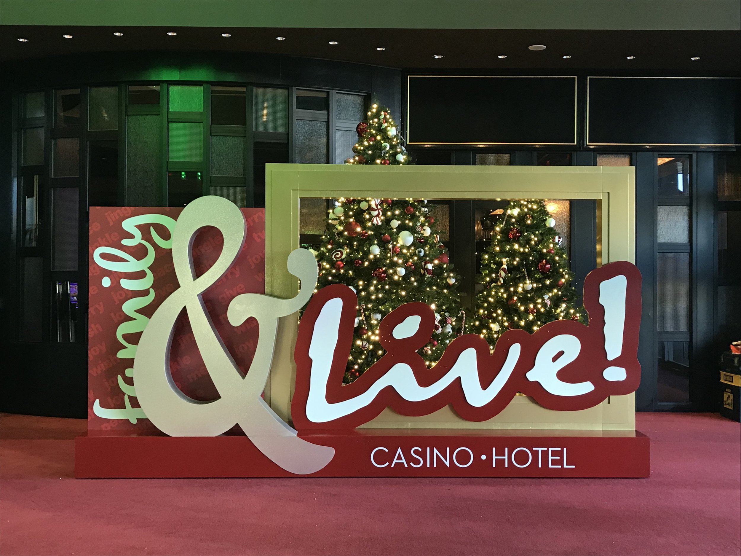 Festive Holiday Display Frame Installation