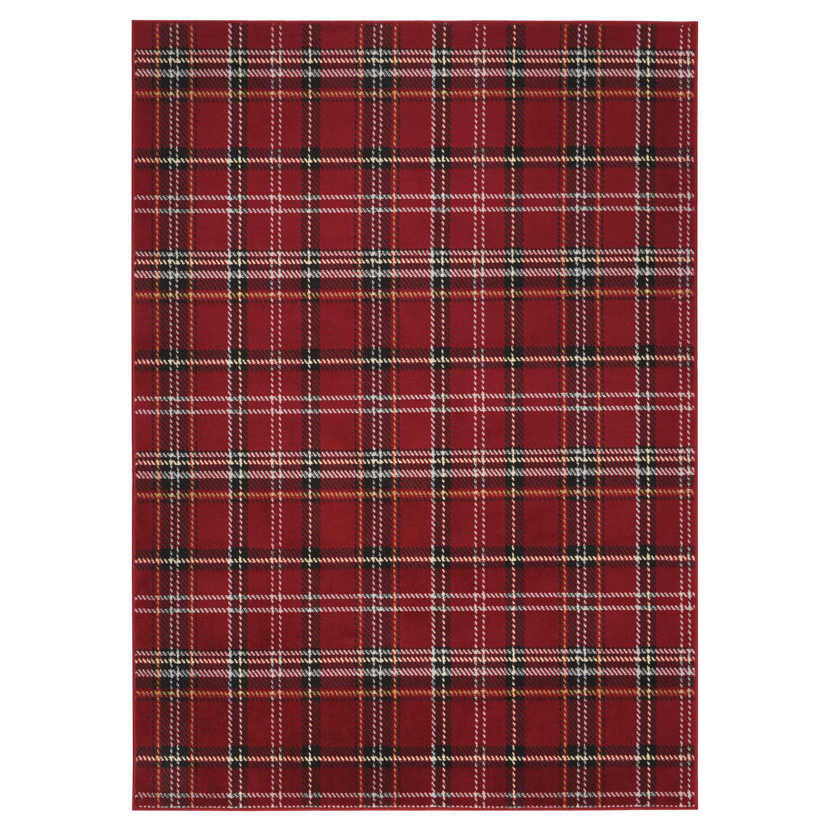 Red Plaid Rug