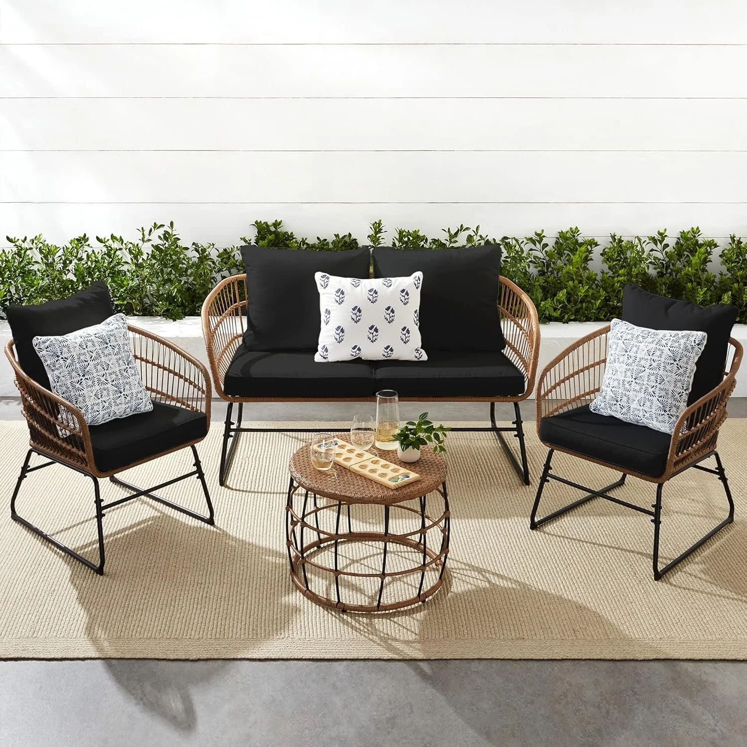 4-Piece Wicker Furniture Set