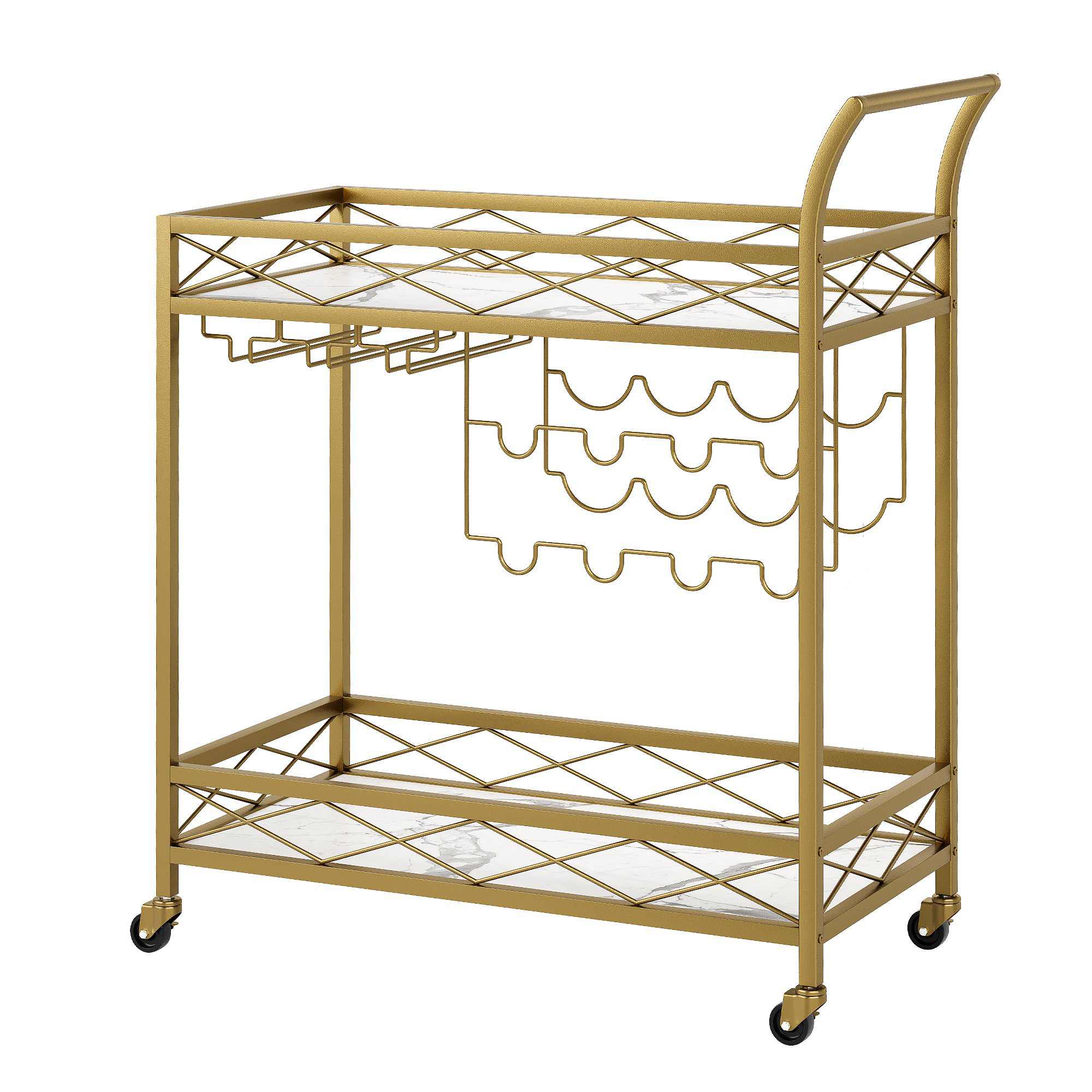 Gold Frame Wheel Cart