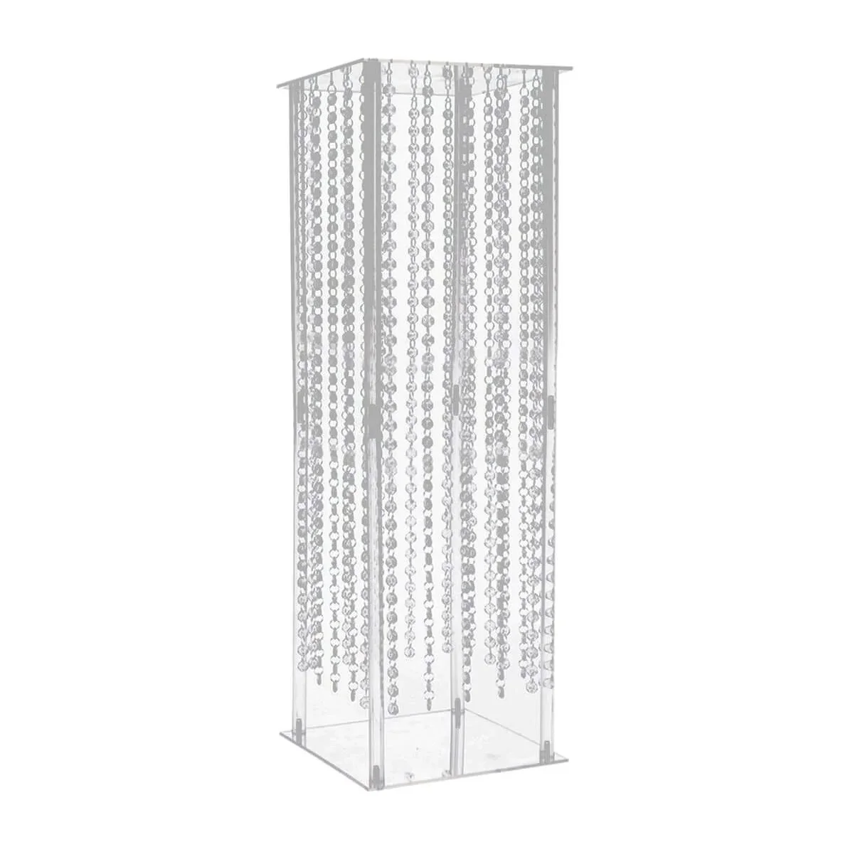 Acrylic Flower Pedestal With Crystal Beads