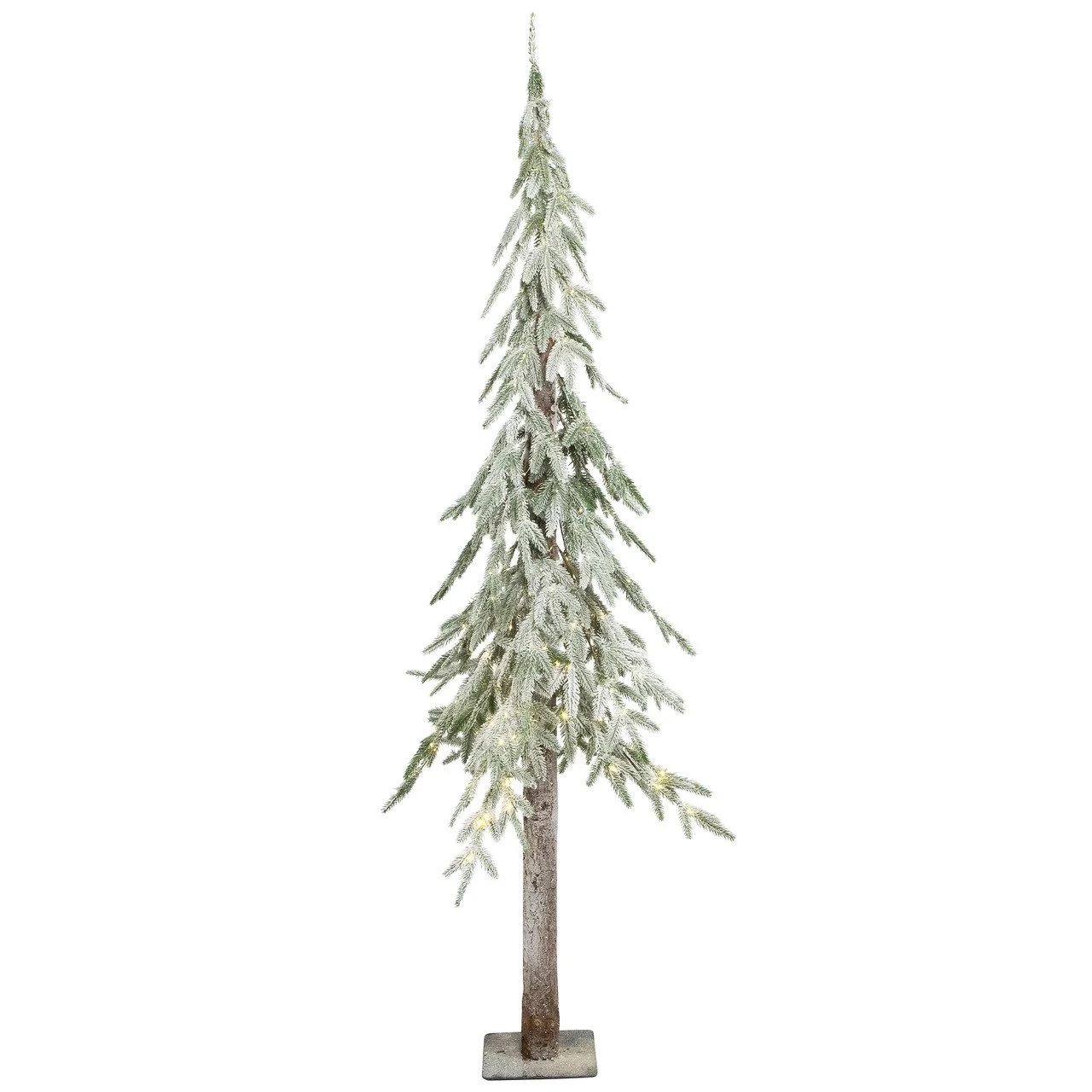 6’ Artificial Pre-lit Alpine Flocked Tree