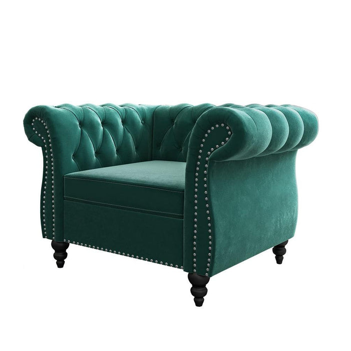 Velvet Chesterfield Chair