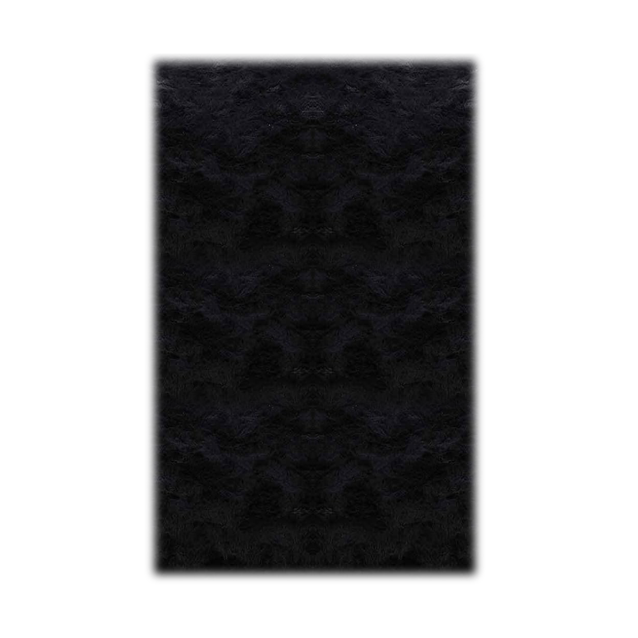 5 x 8 Foot Fluffy Black Rug.png