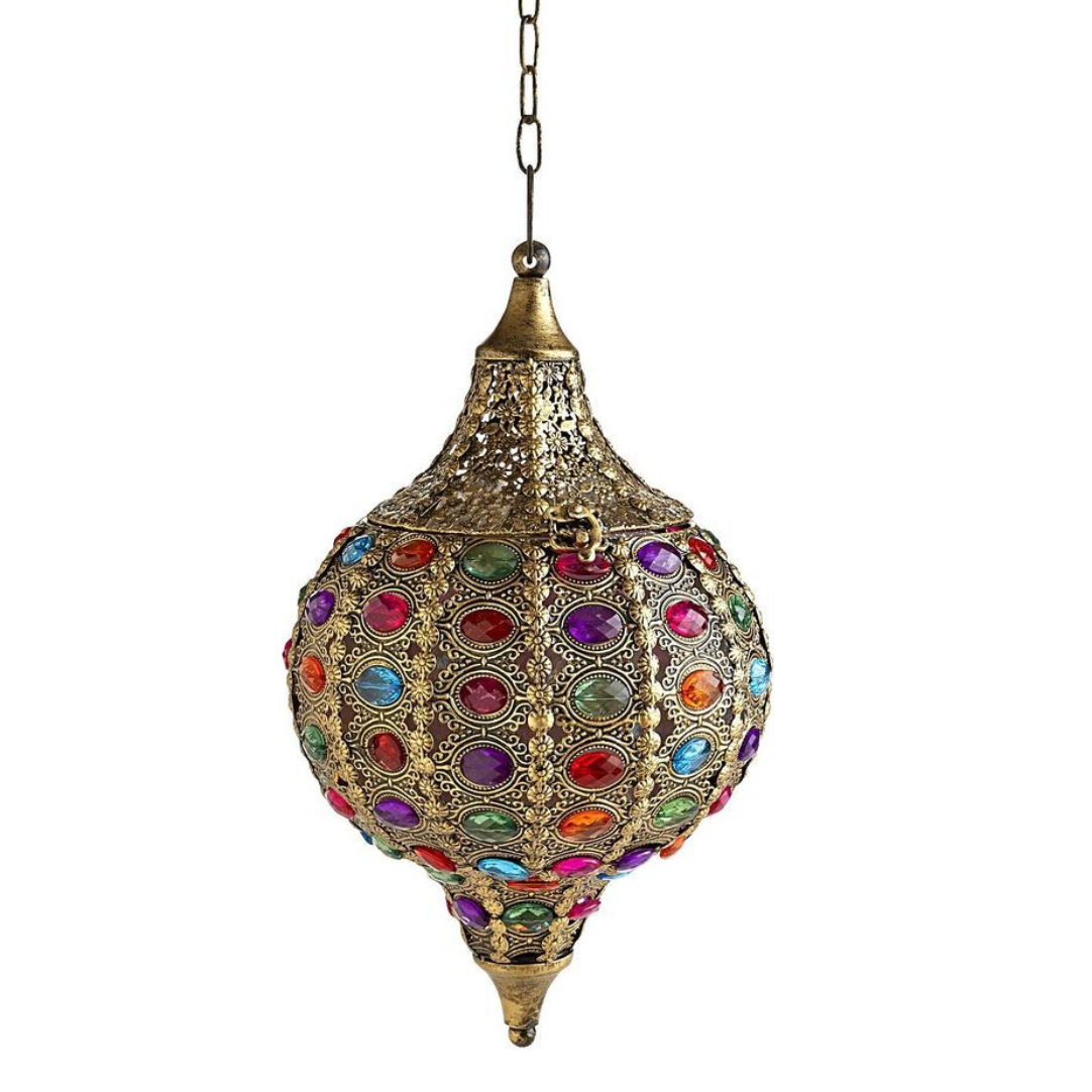 Caravan Gem Gold Hanging Lantern