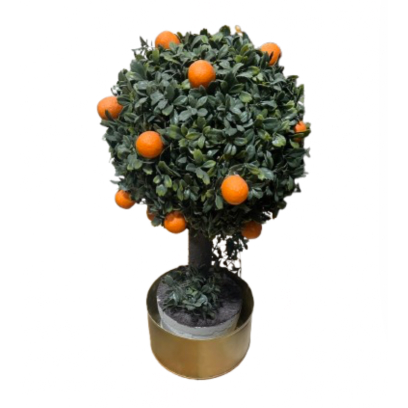 Small Artificial Tangerine Topiary Tree