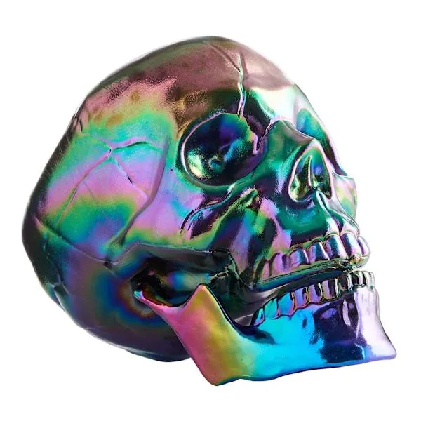 6" Iridescent Skull Head