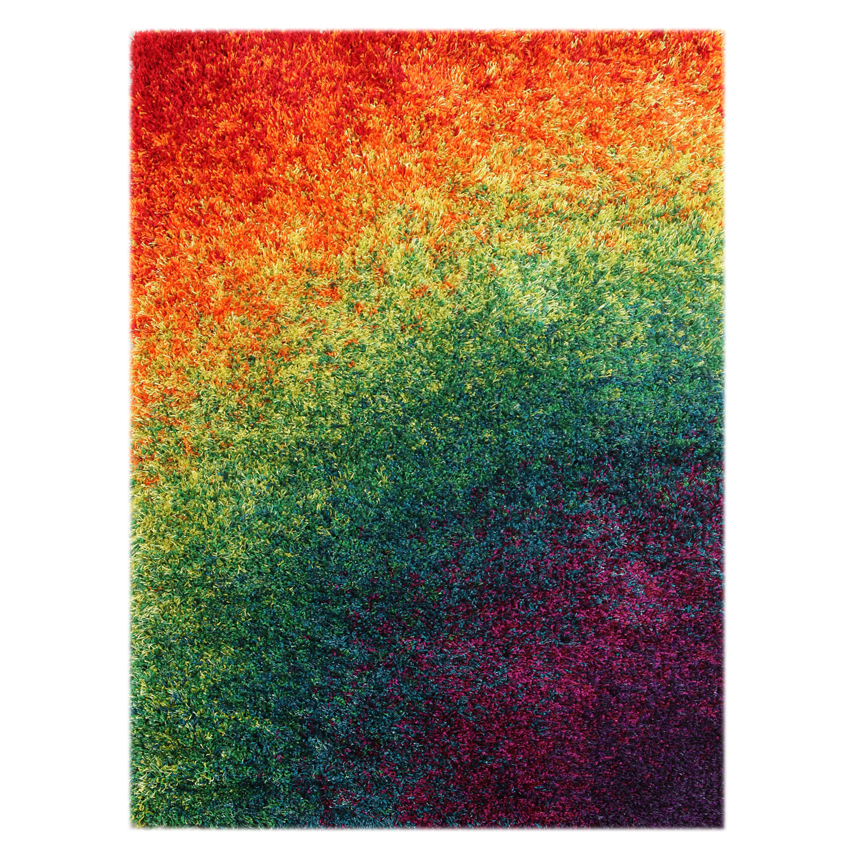 Rainbow Shag Rug