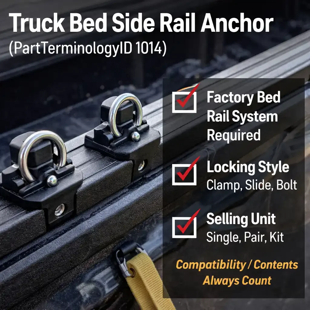 PartTerminologyID 1014 Truck Bed Side Rail Anchor