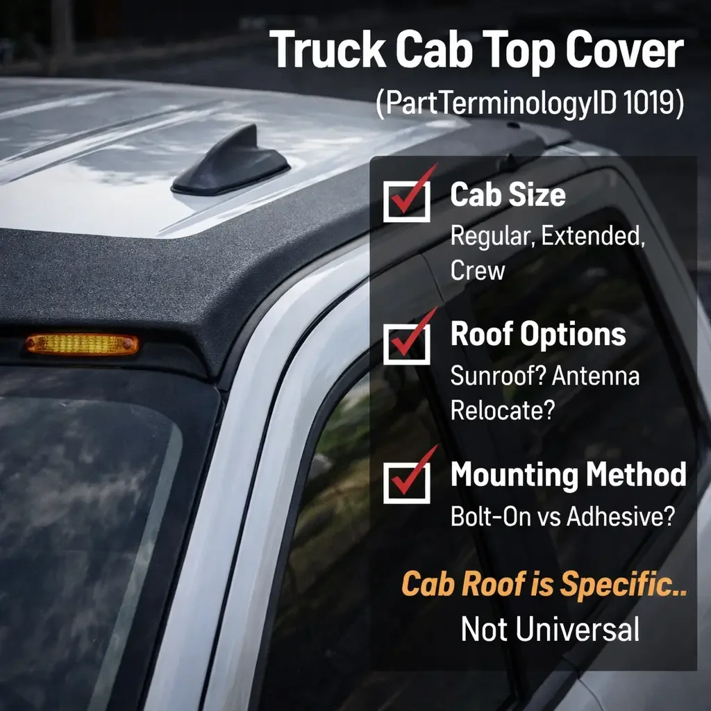 Truck Cab Top Cover (PartTerminologyID 1019): The Buyer Reality and the Catalog Checklist