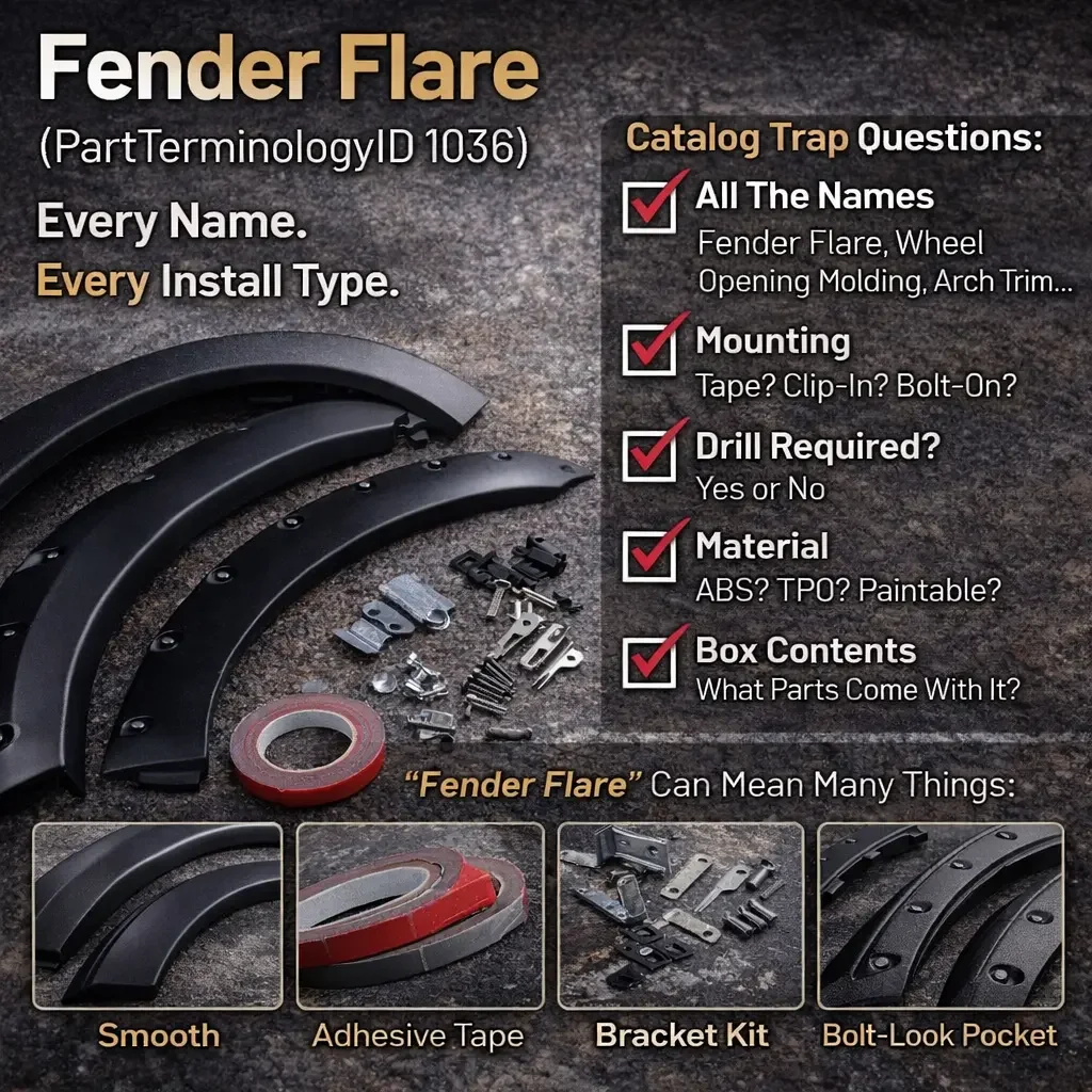 Fender Flare (PartTerminologyID 1036): Every Name People Use, Every Install Type, and Why Returns Happen