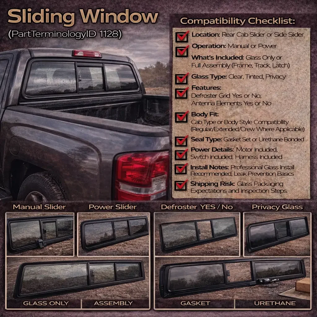Sliding Window (PartTerminologyID 1128): The Complete Map of Types, Glass Options, and Compatibility