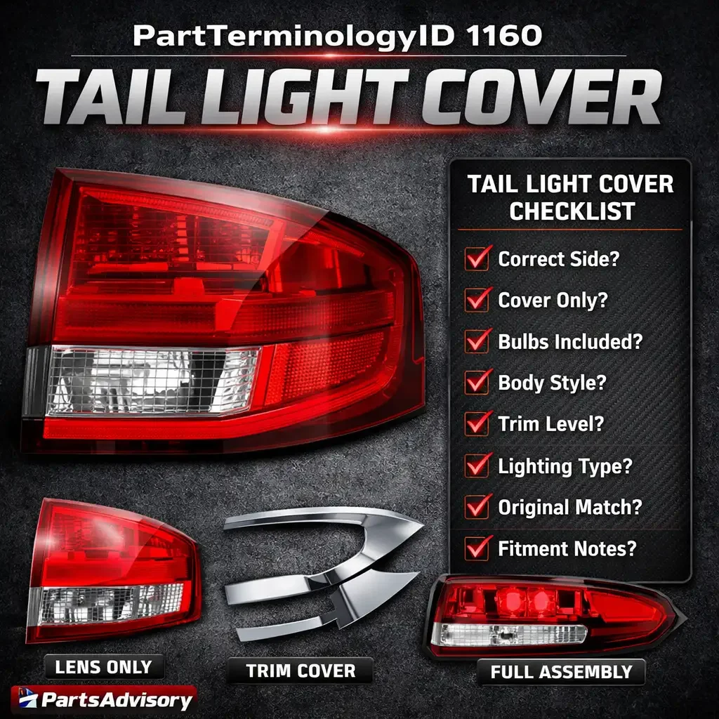 Tail Light Cover (PartTerminologyID 1160): Naming, Fitment, and Returns