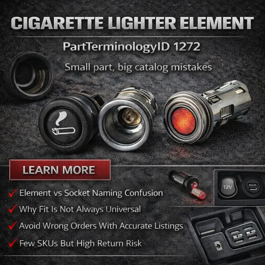 Cigarette Lighter Element (PartTerminologyID 1272): Small Part, Big Catalog Mistakes