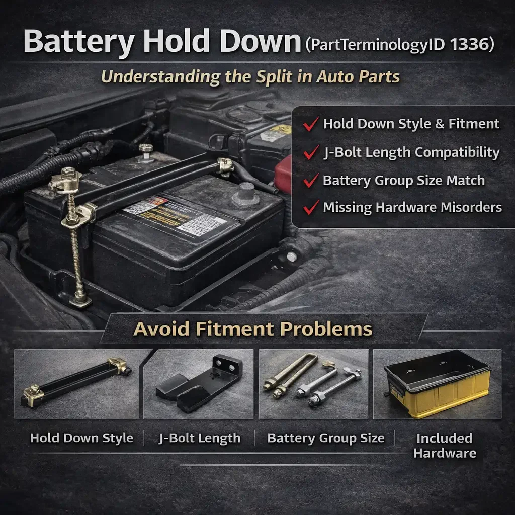 Battery Hold Down (PartTerminologyID 1336): The $8 Part That Fails Inspection and Causes $200 Problems