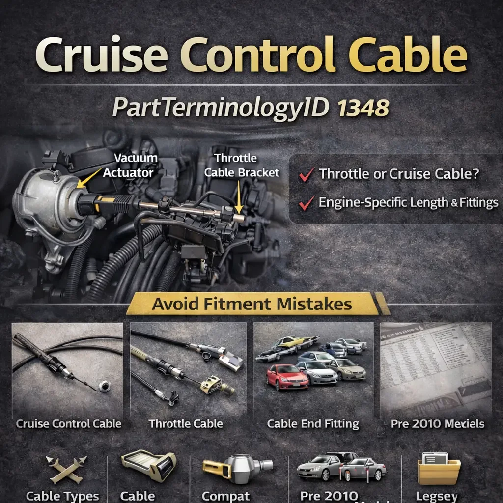 Cruise Control Cable (PartTerminologyID 1348): A Disappearing Part Name With Real Catalog Consequences for the Vehicles That Still Use It