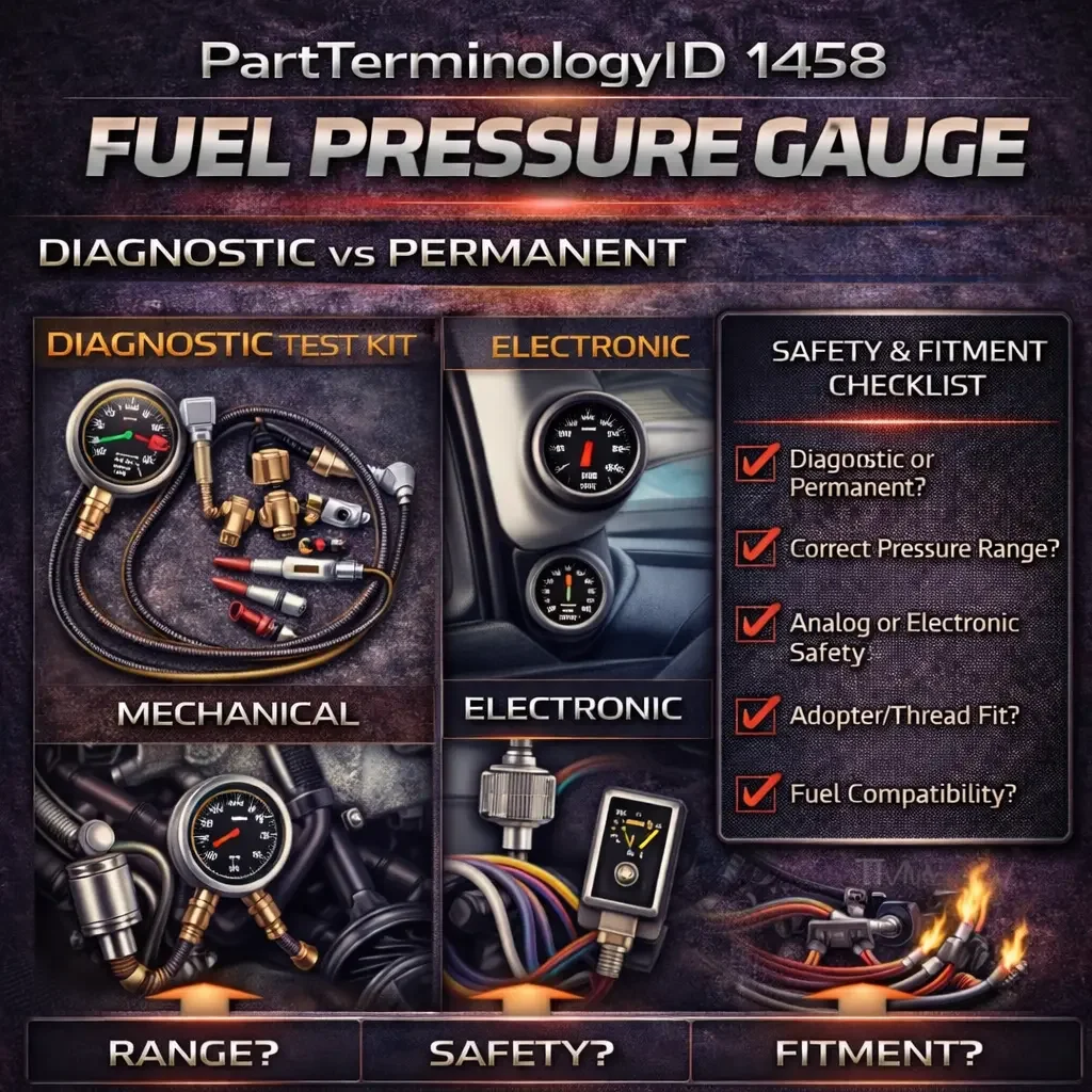 Fuel Pressure Gauge (PartTerminologyID 1458): The Diagnostic Gauge That Was Never on the Dashboard and Is Not a Replacement Part