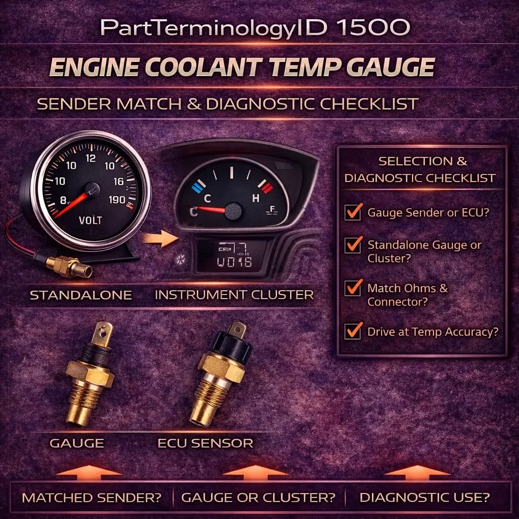 Engine Coolant Temperature Gauge (PartTerminologyID 1500): The One Temperature Gauge Every Vehicle Actually Has, and the One Every Driver Misreads