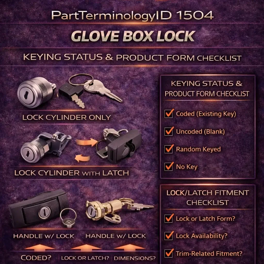 Glove Box Lock (PartTerminologyID 1504): The Lock Nobody Thinks About Until They Cannot Open the Glove Box or Cannot Keep It Closed