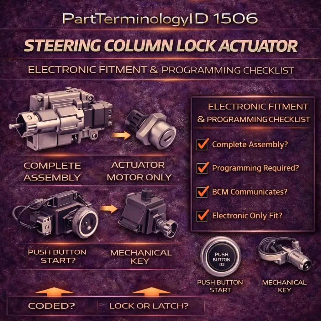 Steering Column Lock Actuator (PartTerminologyID 1506): The Anti-Theft Component That Locks You Out of Your Own Vehicle When It Fails