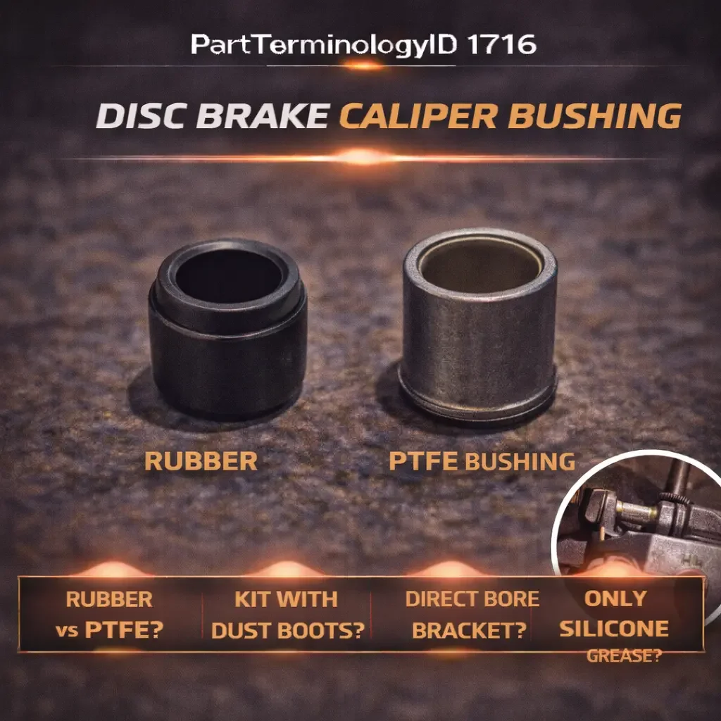 Disc Brake Caliper Bushing (PartTerminologyID 1716): The Sleeve Inside the Bracket That Makes the Caliper Float