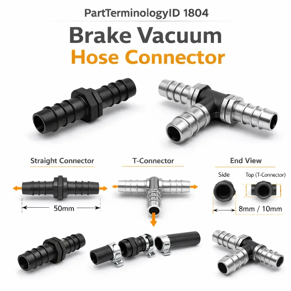 Brake Vacuum Hose Connector (PartTerminologyID 1804): Small Fitting, Big Confusion