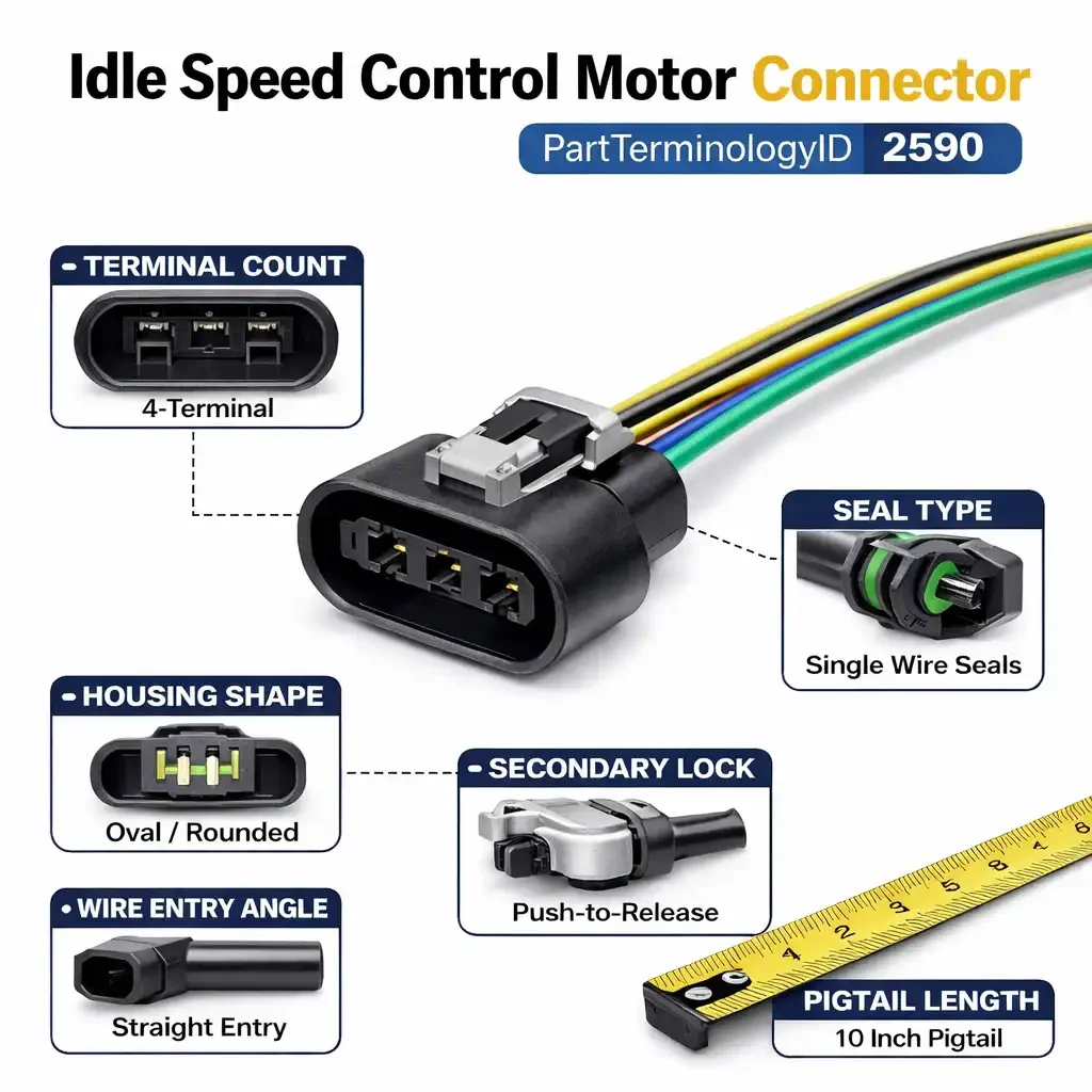 Idle Speed Control Motor Connector (PartTerminologyID 2590):Connector Variants, Motor Types, and the Catalog Fields That Stop Returns
