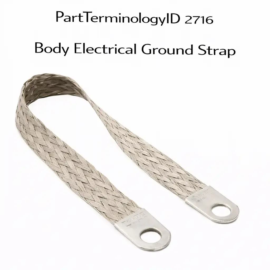 Body Electrical Ground Strap (PartTerminologyID 2716): Where Wire Gauge, Terminal Type, and Length Determine Whether the Chassis Ground Path Has Adequate Conductance for Every Circuit the Strap Serves