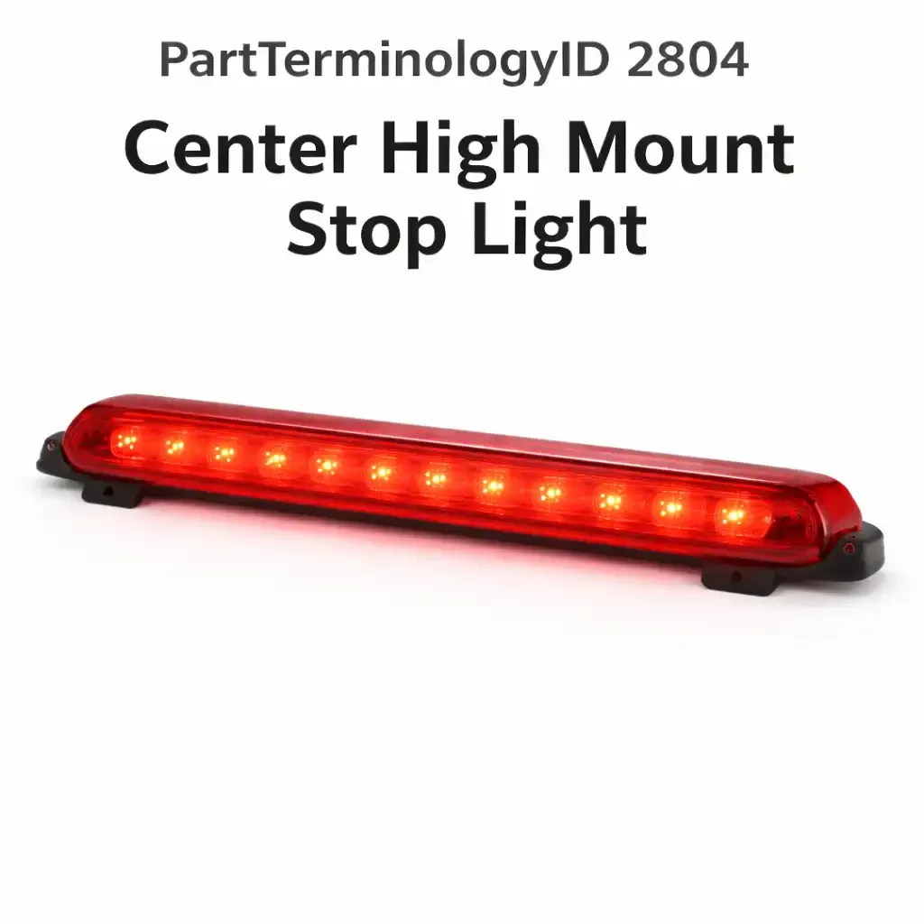Center High Mount Stop Light (PartTerminologyID 2804): Where Bulb Type, Housing Configuration, and FMVSS 108 Compliance Determine Whether the Third Brake Light Signals Braking Correctly