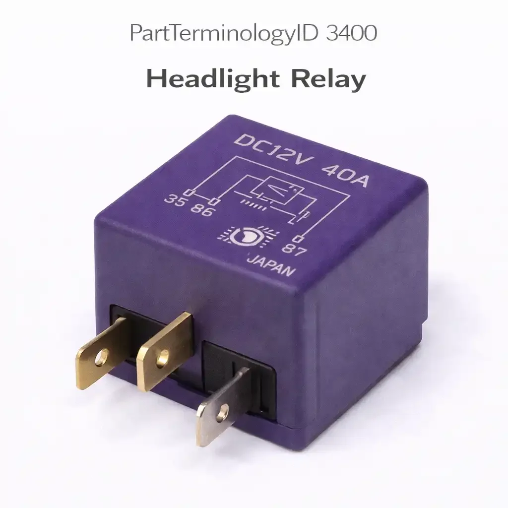 Headlight Relay (PartTerminologyID 3400): Where High-Current Lamp Circuit, BCM Activation Logic, Beam Circuit Identification, and Contact Resistance Diagnosis Determine Correct Headlight Relay Fitment
