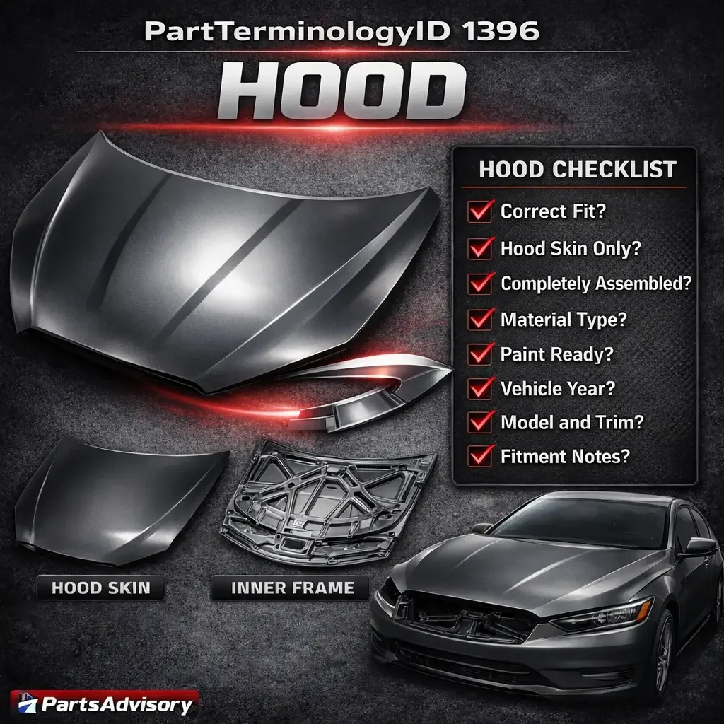 PartTerminologyID 1396 Hood Panel